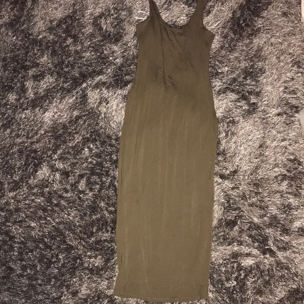 Brand new Olive green midi tank dress